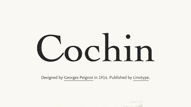 Cochin Font Family Free Download