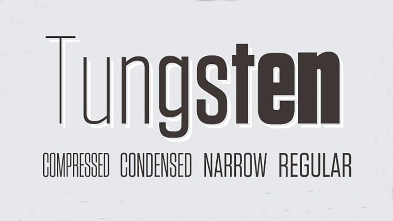 Tungsten Font Family Free Download