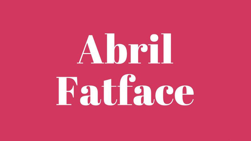 Abril Fatface Font Family Free Download