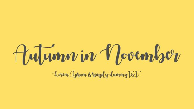 Autumn in November Font Family Free Download