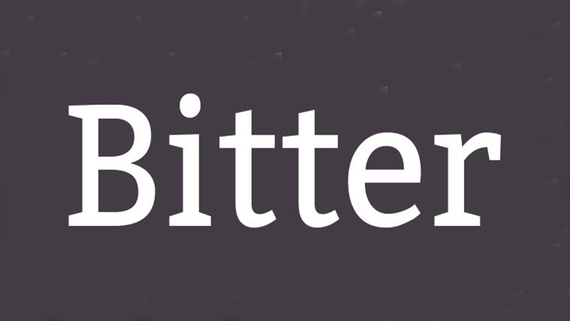 Bitter Font Family Free Download
