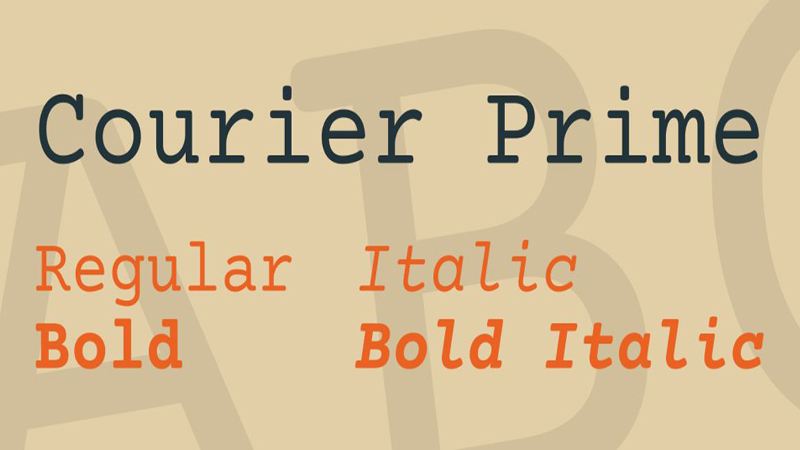 Courier Prime Font Family Free Download