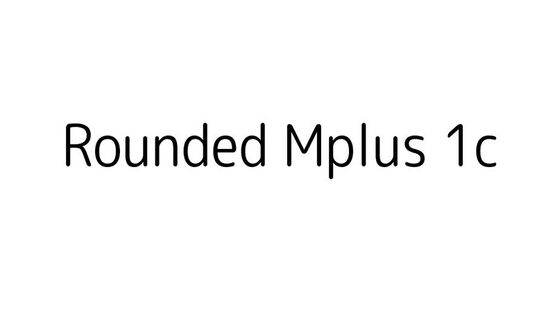 M Plus Rounded 1c Font Family Free Download
