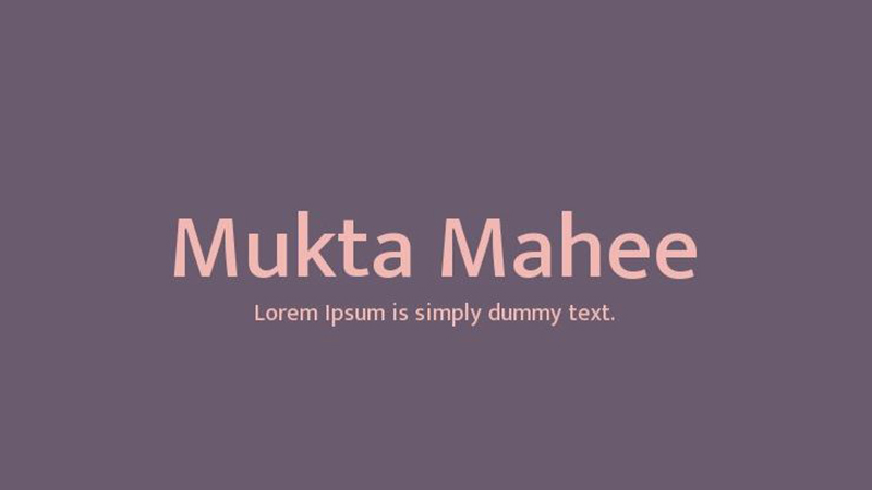 Mukta Mahee Font Family Free Download