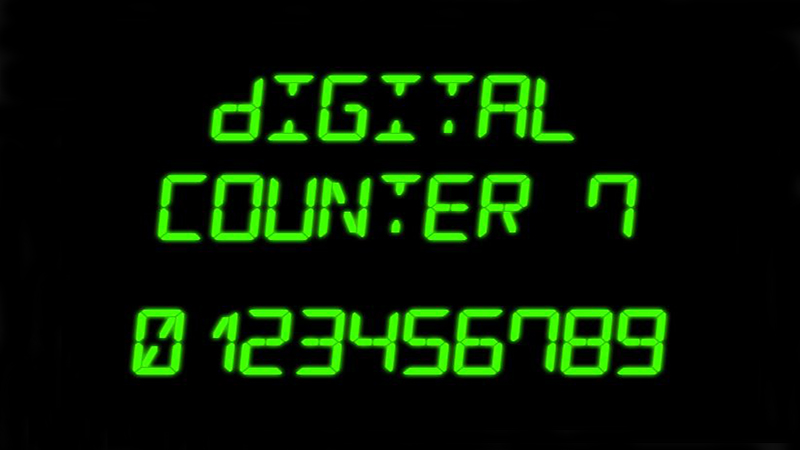 Digital Counter 7 Font Family Free Download