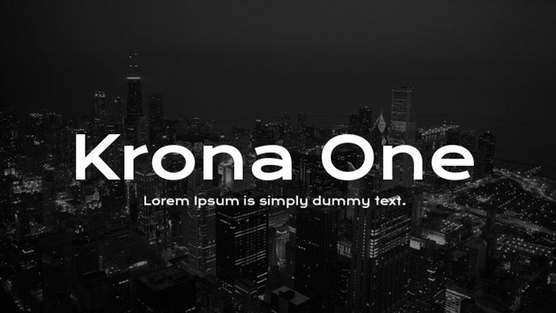 Kronaone One Font Family Free Download