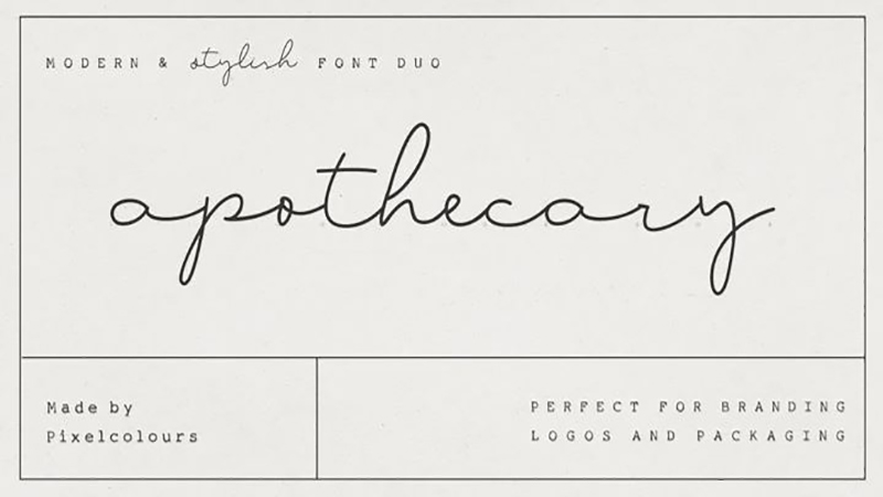 Apothecary Font Family Free Download